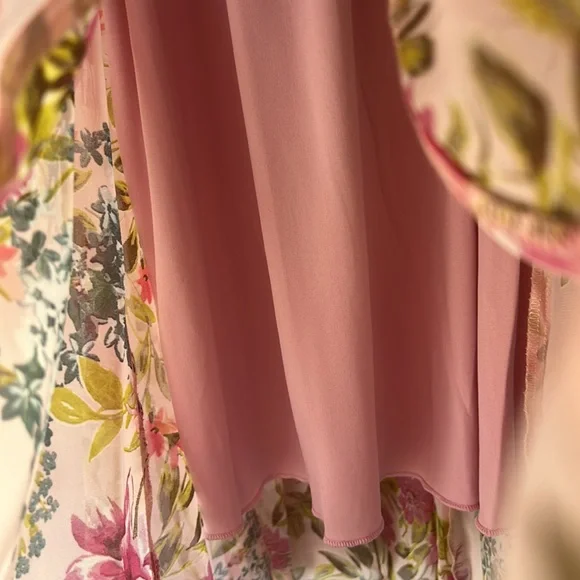 Ladies pink floral sleeveless dress - Picture 4 of 9